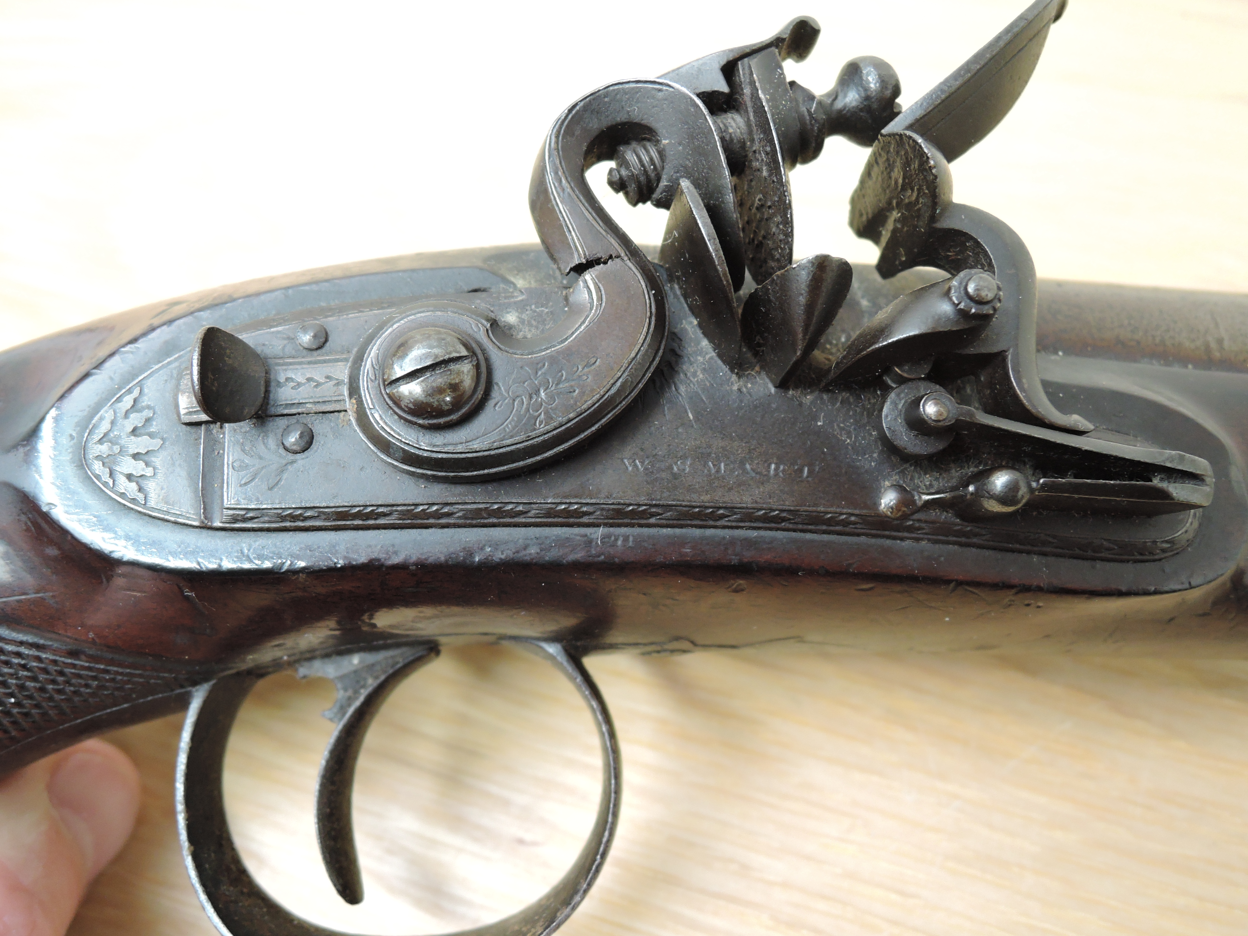 A pair of Flintlock Pistols, possibly duelling pistols, both by W Smart, identical proof marks to - Image 3 of 11