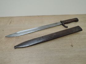 A Geman Mauser Bayonet Model 98/05 1915, also known as a Butcher Knife Bayonet, blade marked