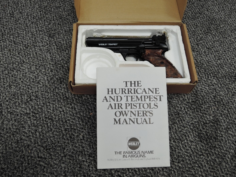 A Webley & Scott Tempest .177 Air Pistol, with instruction leaflet and original fitted card box