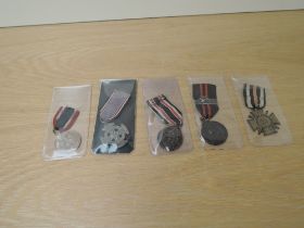 Five German & Finnish Military Medals, WWI Cross of Honour 1914-1918, Patriotic medal Furg