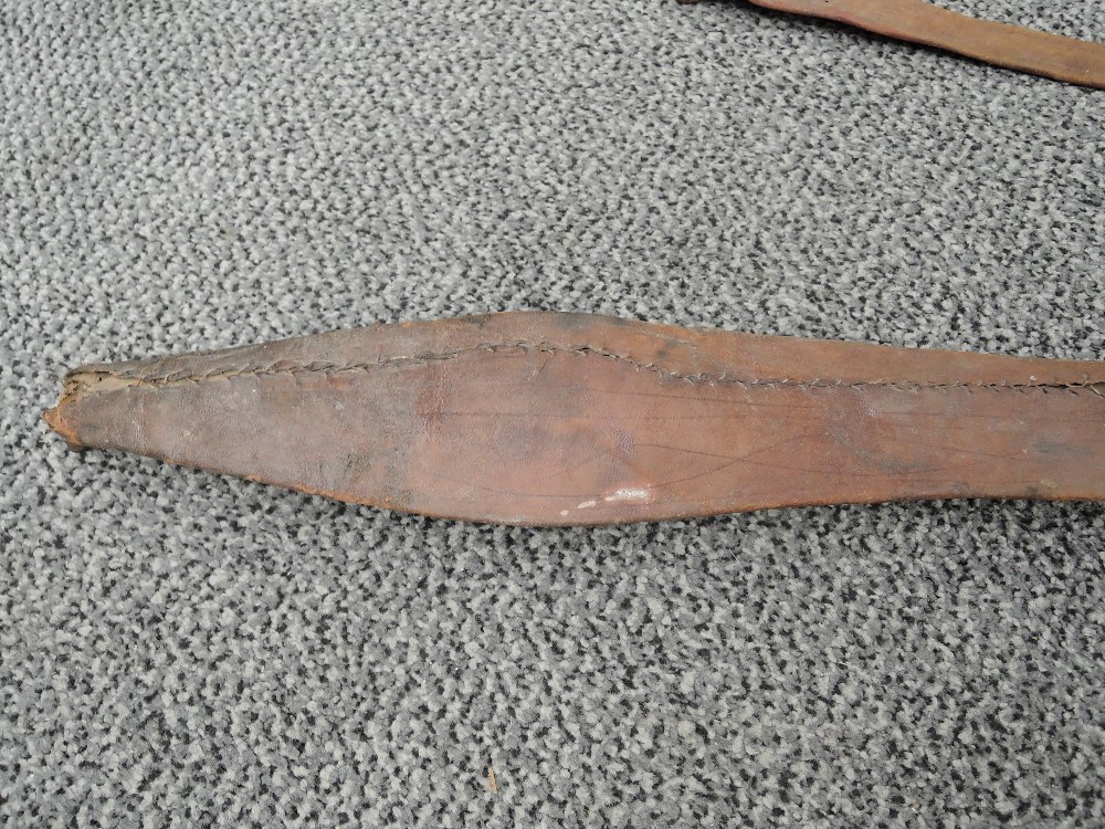 A Sudanese Kaskara Sword having highly decorated blade with Arabic script, wooden grip with - Image 11 of 11