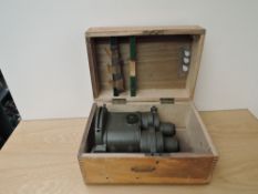 A Ross of London Binocular Gunsight X 3 1/2, No 122329, Patt G372F, Military Arrow, in fitted wooden