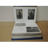 A mixed vintage Postcard Album, colour and black & white, most noted, 25 Regimental colour cards,