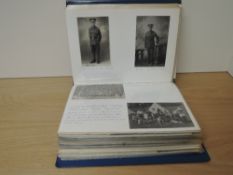 A mixed vintage Postcard Album, colour and black & white, most noted, 25 Regimental colour cards,