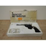 A Blank Fire Frontier Six Shooter with 4 3/4' Barrel with single action, in original box,