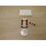 A Queen Elizabeth II Gulf War Medal with 16 JAN TO 28 Feb 1991 clasp and Rosette to MR.K.LILLICO.B.