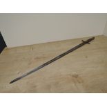 A possible 17th/18th century Small Sword, missing guard, brass grip, pommel and cross guard, blade