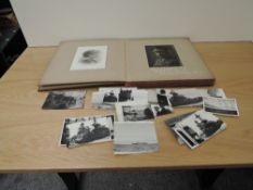 A collection of black & white Military Photographs loose and in album, loose are mainly Naval and