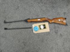 A Webley & Scott Hawk .22 Air Rifle, alternative calibre barrel, .177 barrel is present, with