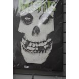 A large canvas print for punk rock band ' The Misfits ' shows no signs of wear - 50 x 70 cm