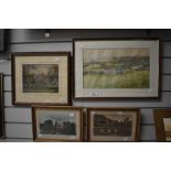 A group of four amature watercolours depicting rural scenes