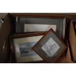 A carton of four assorted pictures and prints including mushrooms after CH Chadwick etc.