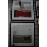 After Ron van der Werf (b.1958, Dutch), coloured print, 'Rot IV', framed, mounted, and under