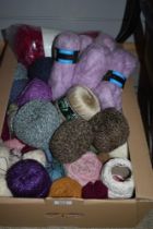 A carton of assorted wool including Mohair etc.