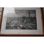 After Alan Harris (contemporary) colour print 'Old Mersey Square' signed and titled in pencil to