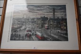 After Alan Harris (contemporary) colour print 'Old Mersey Square' signed and titled in pencil to