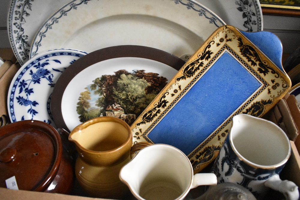 Two large meat platters, a selection of display plates, and a T.G Green 'Granville' milk jug etc.