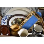 Two large meat platters, a selection of display plates, and a T.G Green 'Granville' milk jug etc.