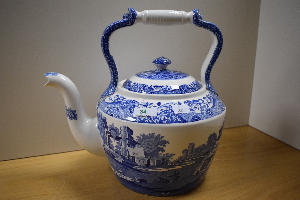 A Copeland Spode Italian oversized kettle, measuring 32cm tall