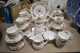 A Royal Grafton 'Malvern' pattern tea set, to include twelve cups, ten saucers, seven sideplates