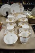 A collection of Art Deco Royal Standard Daisyfield pattern bone china, having white ground with