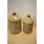 *Local interest, two 19th century stoneware flagons, named for R Atkinson, Kendal and E Hayton,