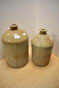 *Local interest, two 19th century stoneware flagons, named for R Atkinson, Kendal and E Hayton,