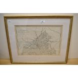 After Edward Weller FRGS (1819-1884) A map of Cumberland and Westmorland North sheet framed, mounted