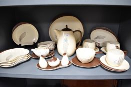 A mid-20th Century Carlton Ware tea service and associated tableware, in the Windswept Australian