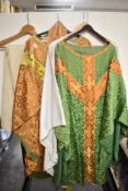 A collection of vintage Catholic Priests vestments.