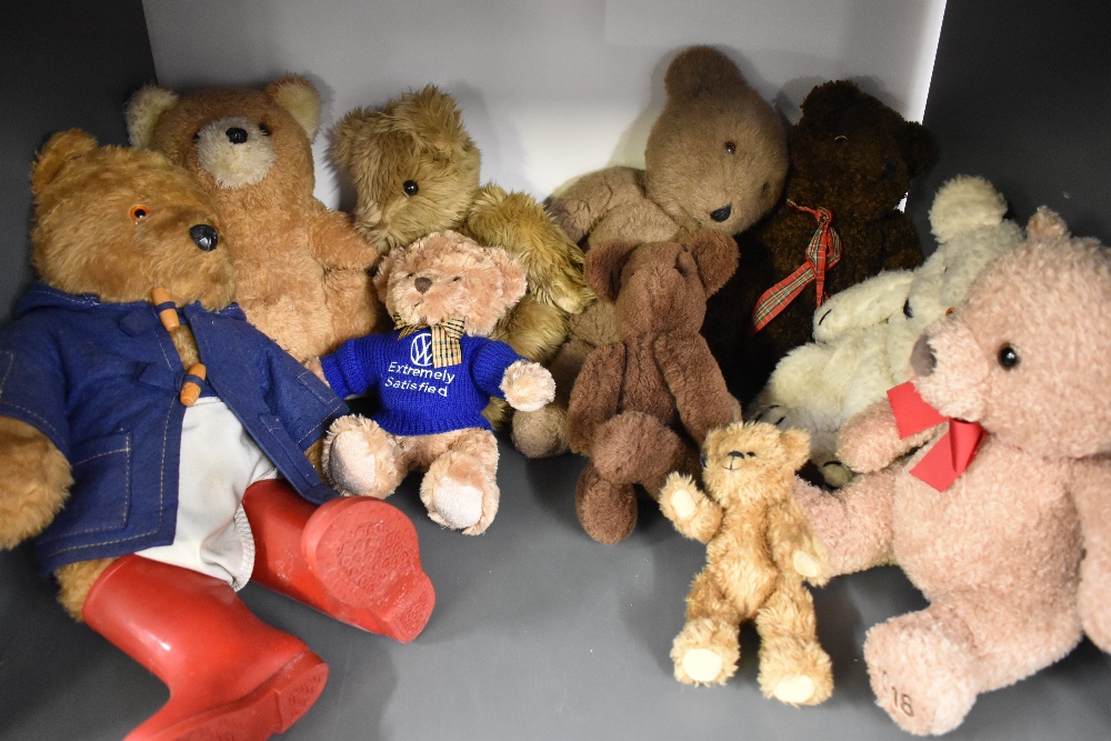 Two shelves of mainly modern Teddy Bears including Paddington, Barton Grange 2015 & 2017. TY etc - Image 2 of 3