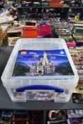 A Lego 71040 Disney Castle set, with instructions, in plastic box, vendor checked for completeness