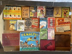 A box of vintage Card Games including Alice in Wonderland, Card Golf, Bulls & Bears etc