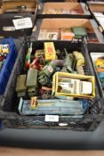 A collection of Dinky playworn die-casts including 434 Bedford TK Crash Truck in original box, Car