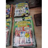 Six Merlin Topps Sticker Albums, Premier League 99, 2000, 2001, 2002, 2003 and 1998 Kick Off