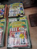 Six Merlin Topps Sticker Albums, Premier League 99, 2000, 2001, 2002, 2003 and 1998 Kick Off