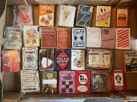 A box of vintage Card Games including Speed, Green Hornet, Pinocchio, Lenny the Lion etc