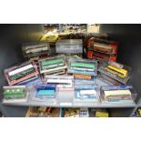 A shelf of Corgi Original Omnibus die-casts, Limited Editions included, all boxed, 22 in total
