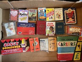 A box of vintage Card Games including Just William, Covent Garden, Round Britain, Happy Family etc