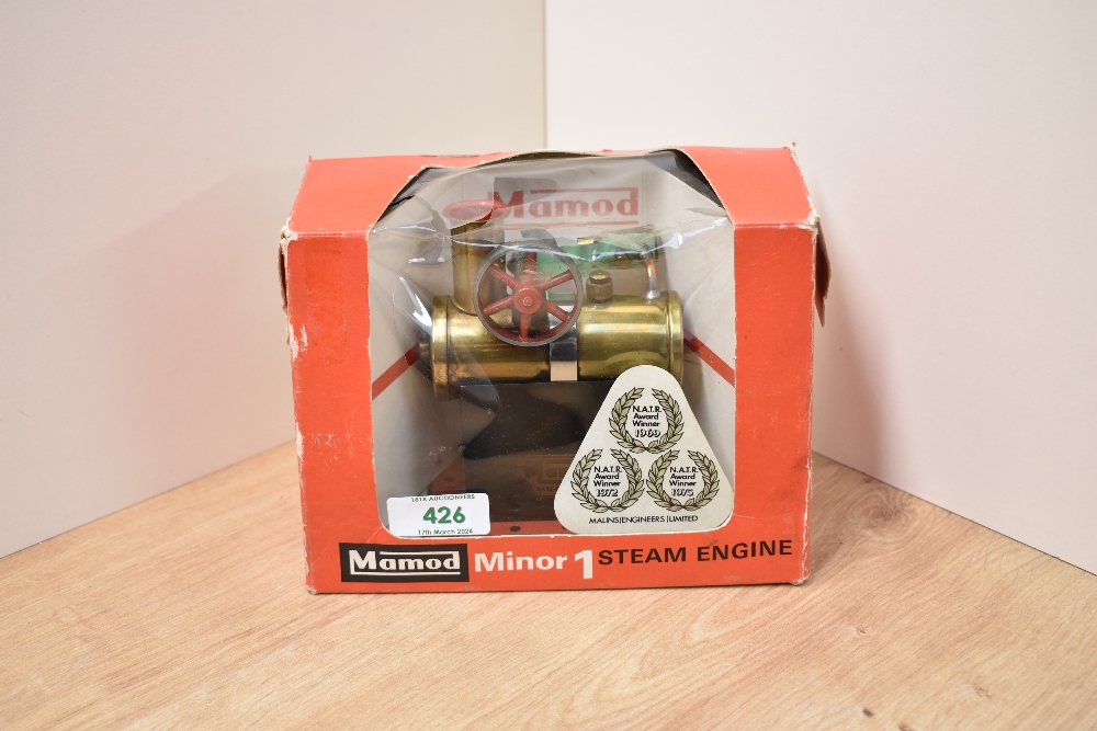 A Mamod Live Minor 1 Steam Engine, in original box, appears to have had very little use, burner