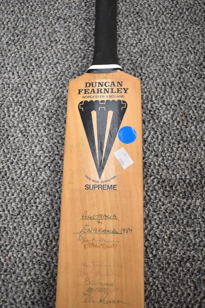 A Duncan Fearnley Supreme Cricket Bat bearing signatures from Australia vs England 1989, Mark - Image 3 of 3