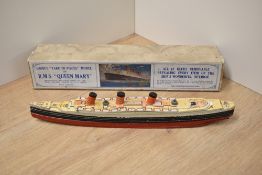 A Chad Valley Unique Take To Pieces Model, RMS Queen Mary, in original box with Key Chart and