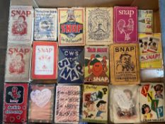 A small box of vintage Card Games including John Jaques, CWS, Gibson, Mr Men etc