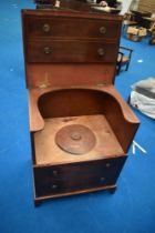 A Regency design mahogany commode chest, width approx. 61cm