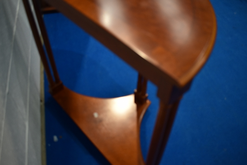 A reproduction demi lune hall table, width approx. 76cm - Image 3 of 3