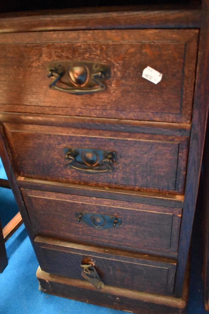 An early 20th Century roll top desk , dimensions approx. W151 D91 H98cm - Image 3 of 4