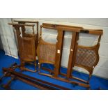 Two early 20th Century bergere bed frames