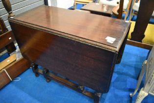 An early to mid 20th Century oak twist gateleg dining table, closed dimensions approx. 90 x 45cm