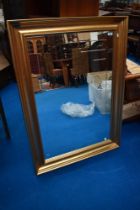 A modern gilt frame wall mirror, approx. 108 x 78cm