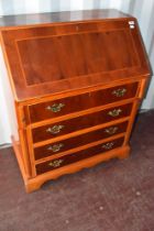 A reproduction yew wood bureau (af)